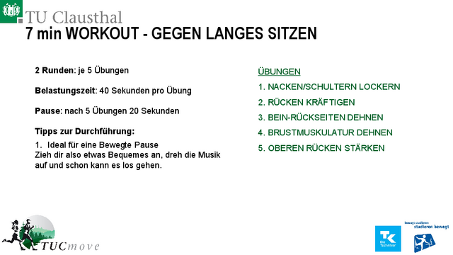 Workout 4 - GEGEN LANGES SITZEN