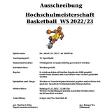Hochschulmeisterschaft Basketball am 03.11.2022