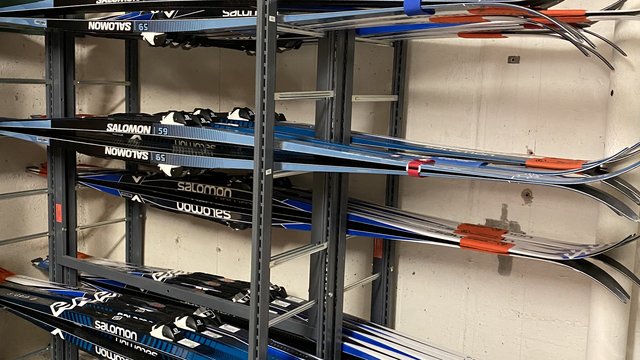 Ski storage room